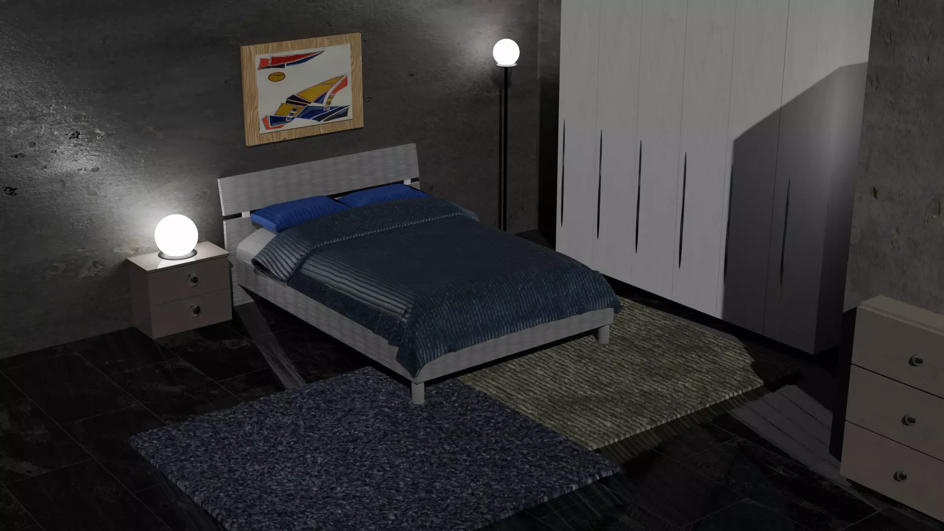 stanza da letto moderna 3D model