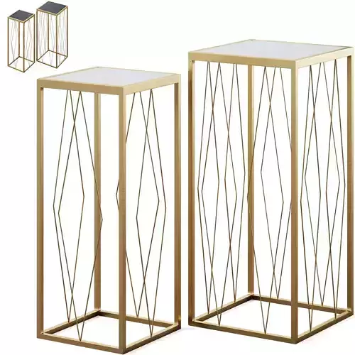 Console with marble top by GLASAR