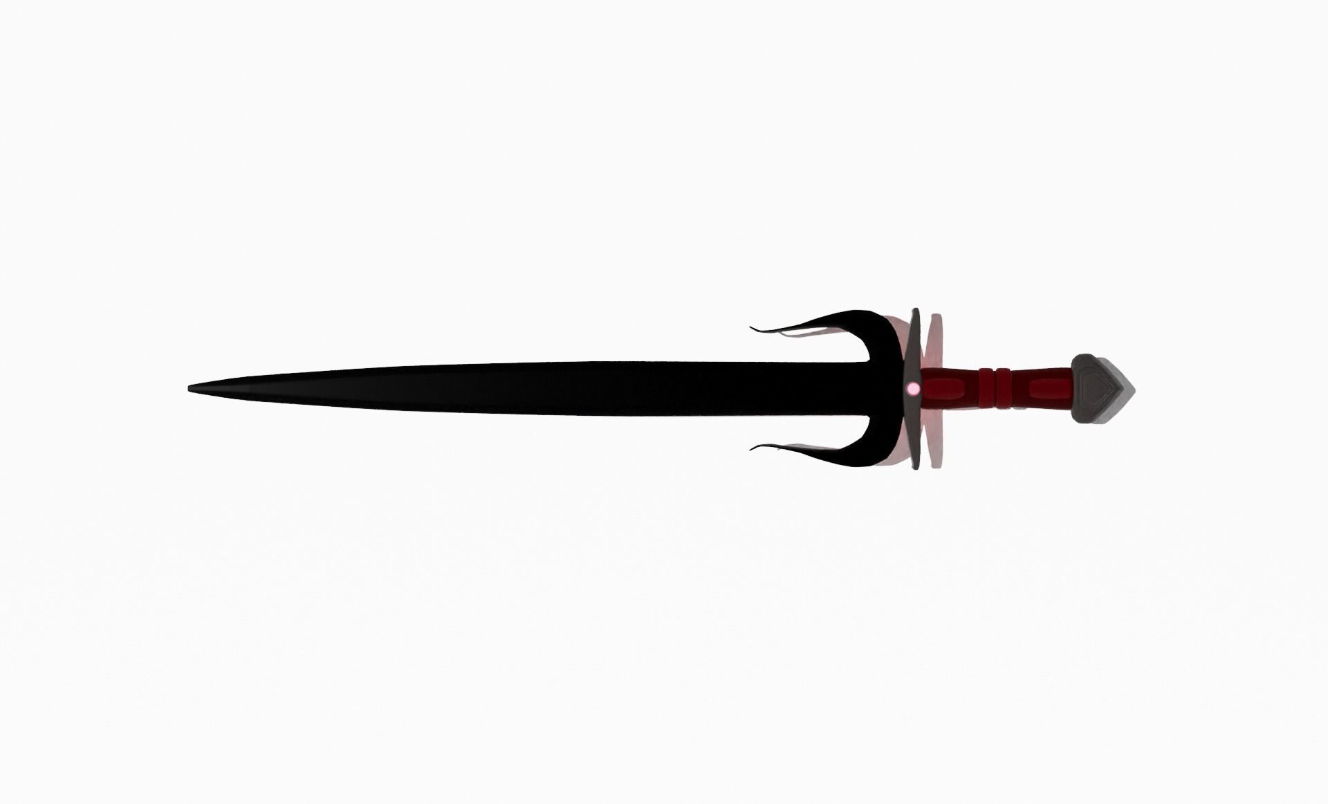 Low Poly Dark Age Sword Low-poly 3D model_3