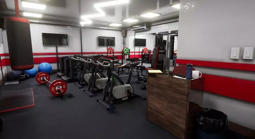 Gym Furniture Package 100 variations Low-poly 3D model