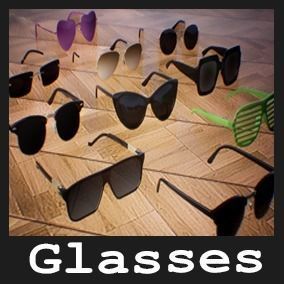Glasses  10 Assets Low-poly 3D model_14
