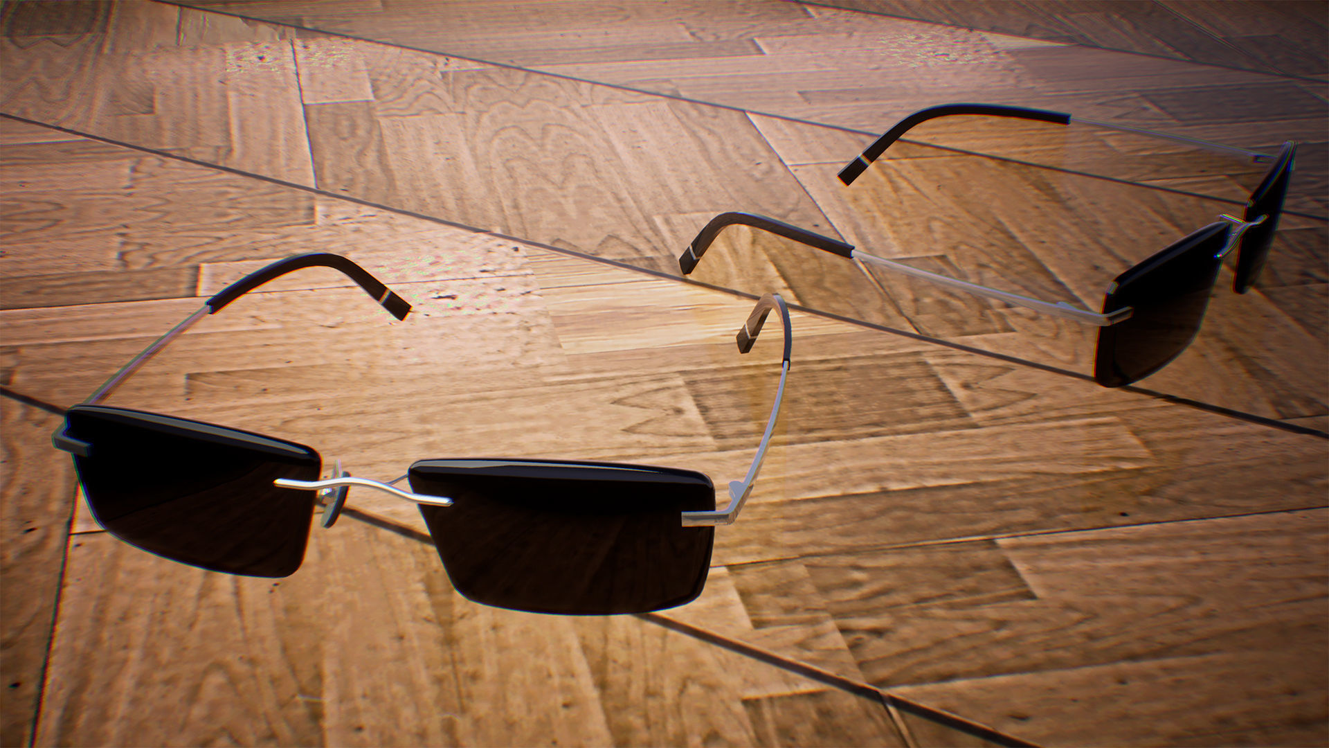 Glasses  10 Assets Low-poly 3D model_9