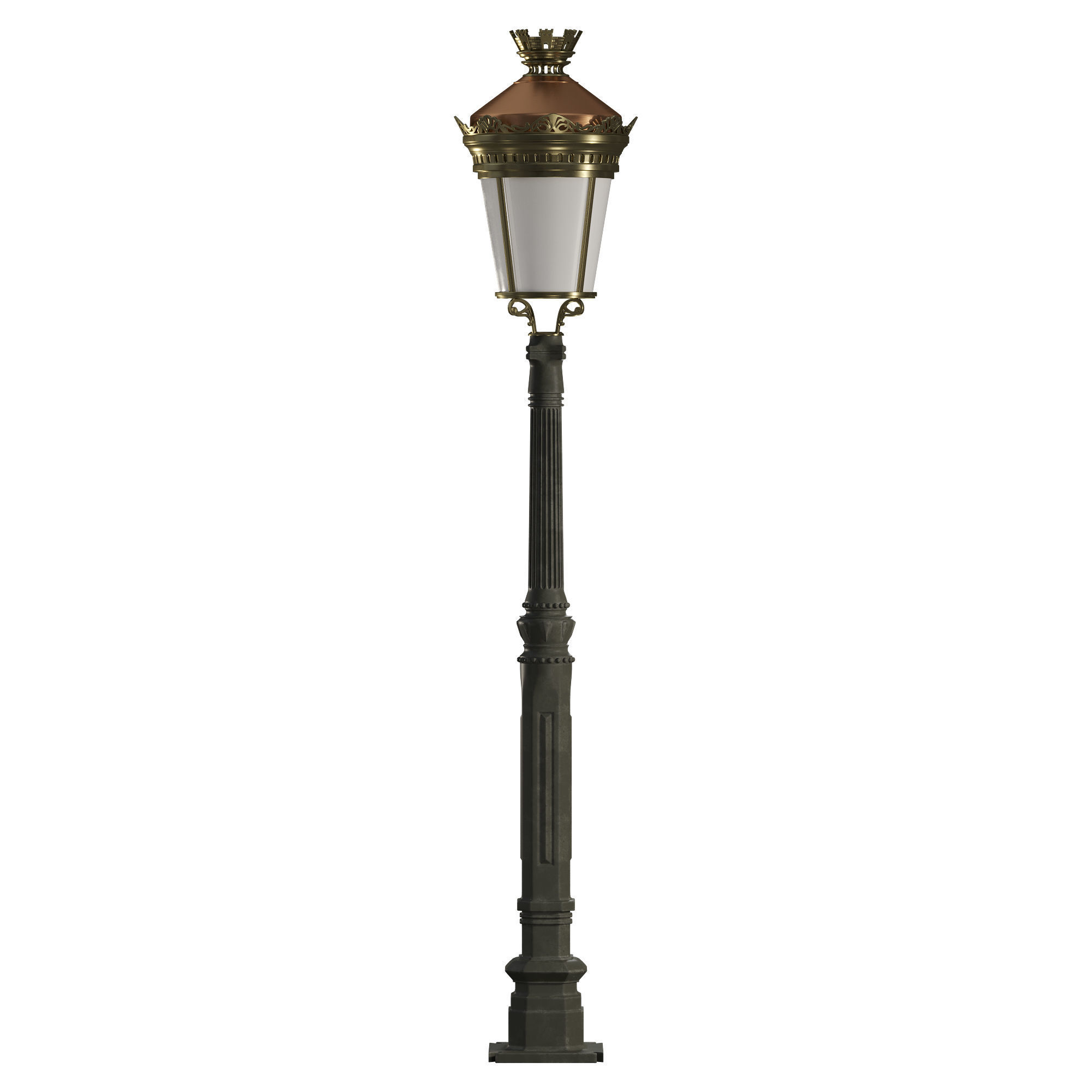 Fontes de Paris Lamppost 3D model_4