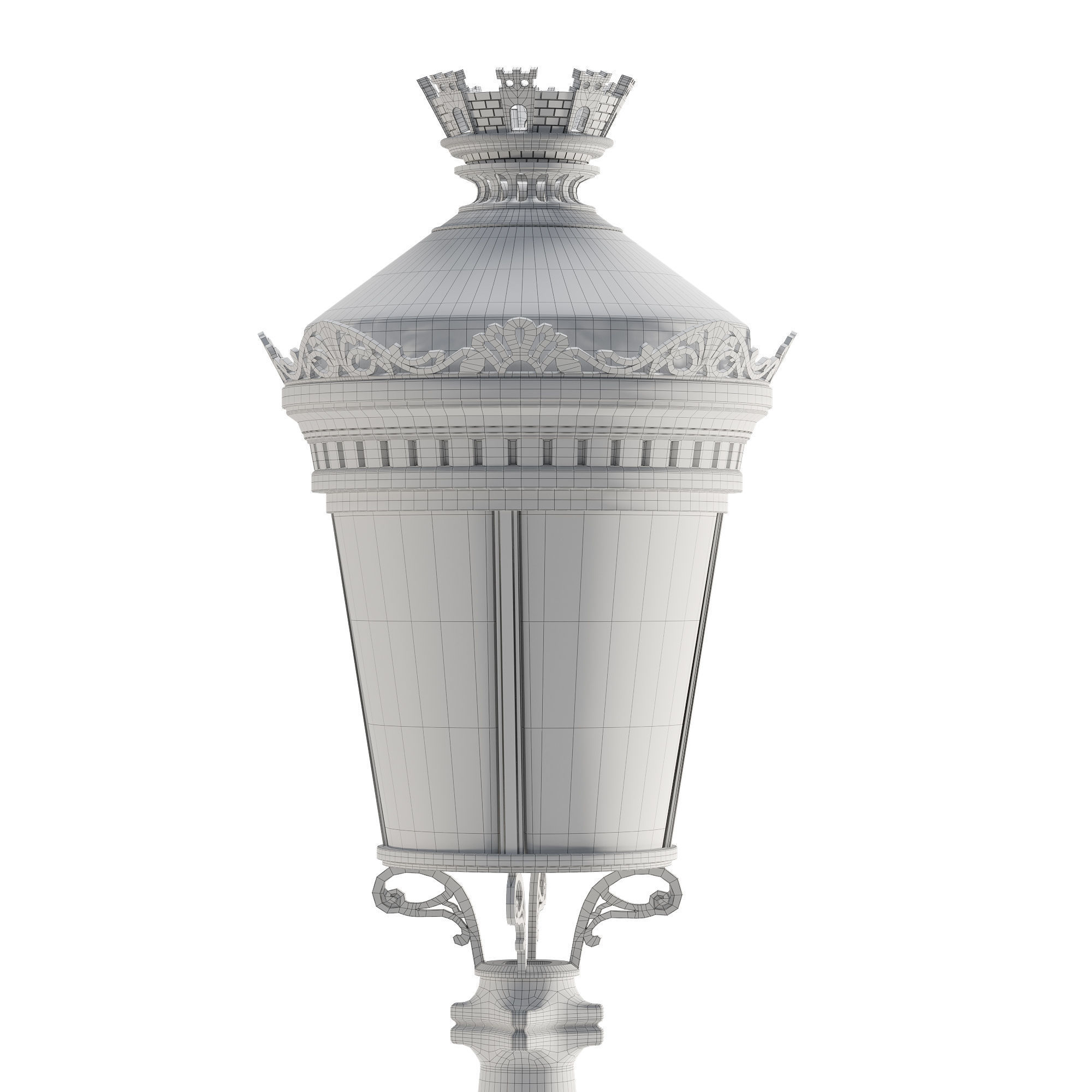 Fontes de Paris Lamppost 3D model_11