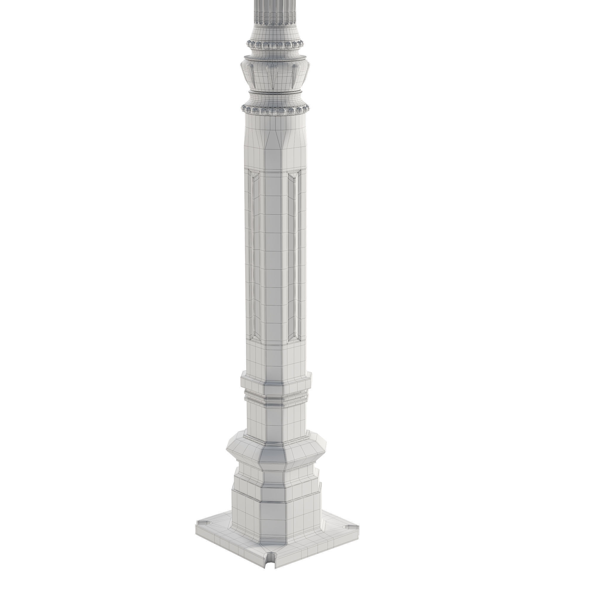 Fontes de Paris Lamppost 3D model_7
