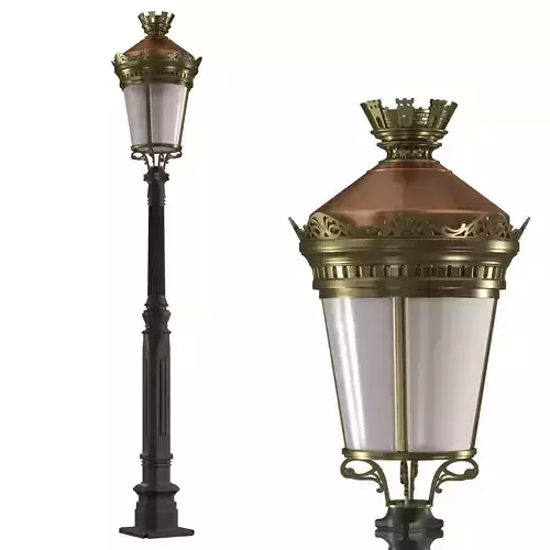 Fontes de Paris Lamppost 3D model