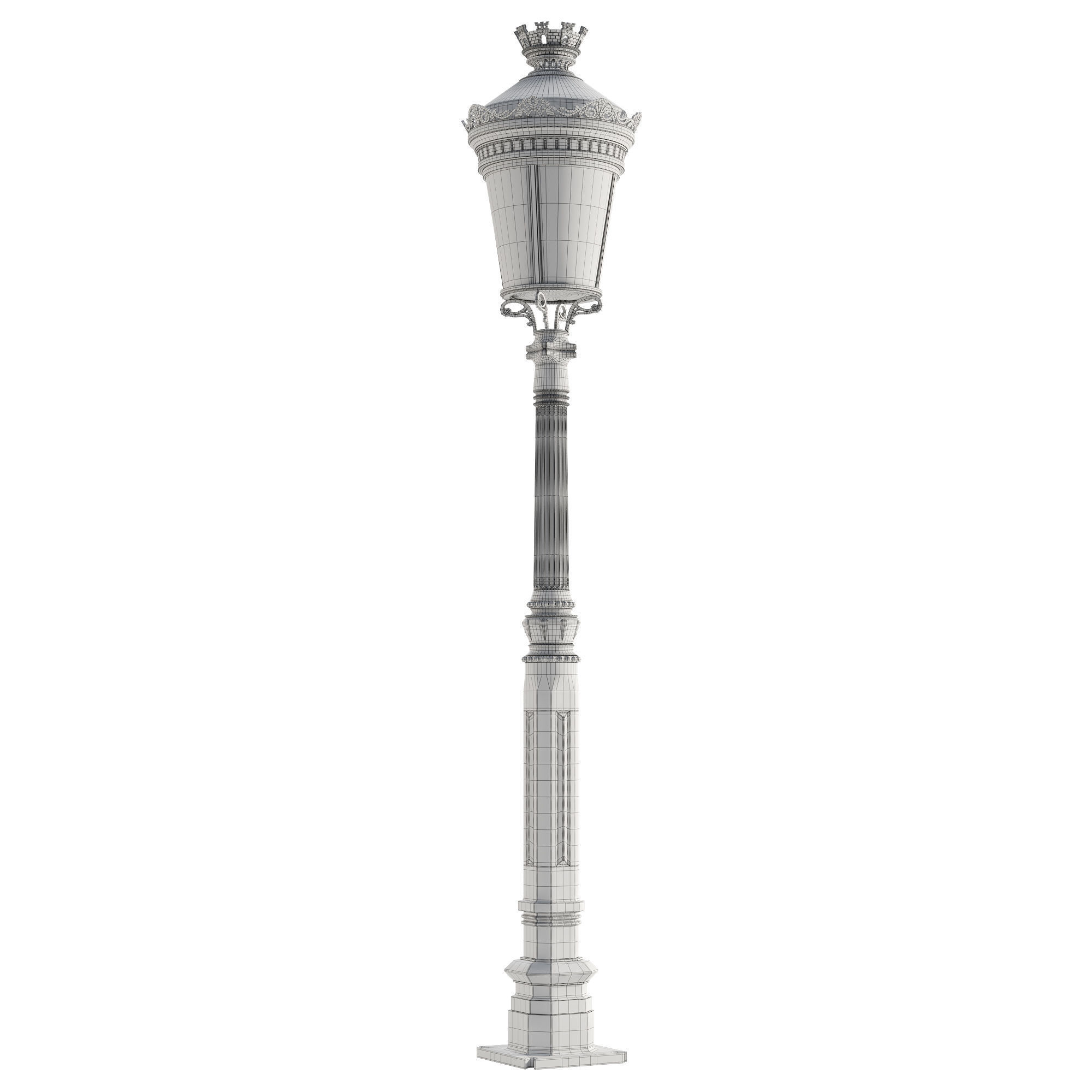 Fontes de Paris Lamppost 3D model_3