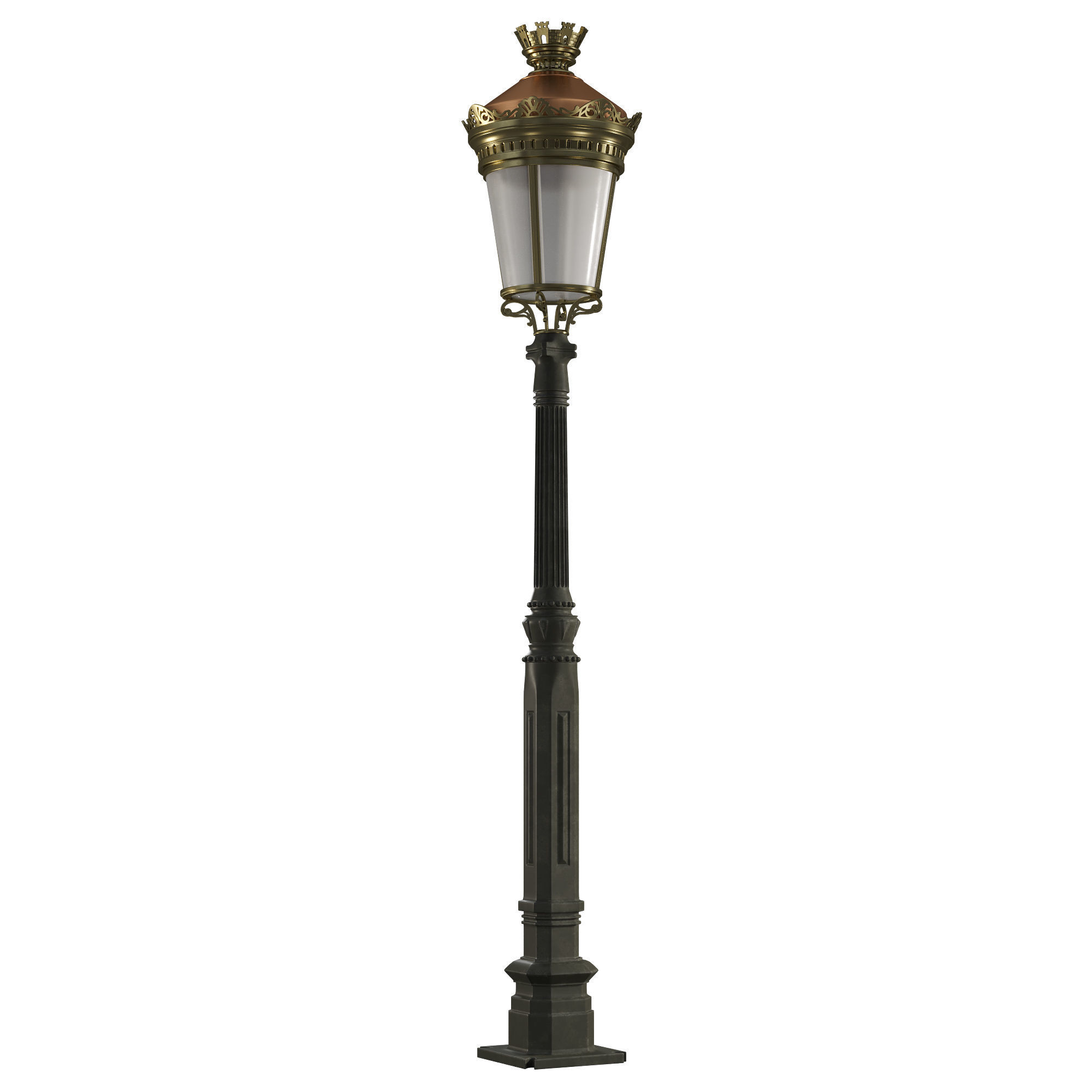 Fontes de Paris Lamppost 3D model_2