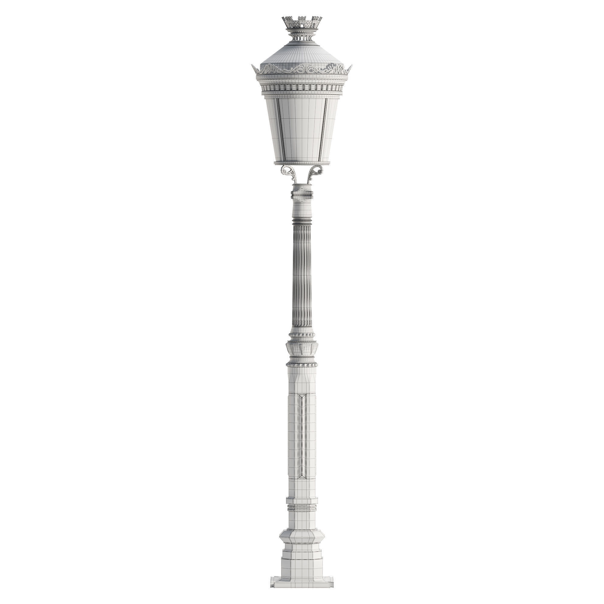 Fontes de Paris Lamppost 3D model_5