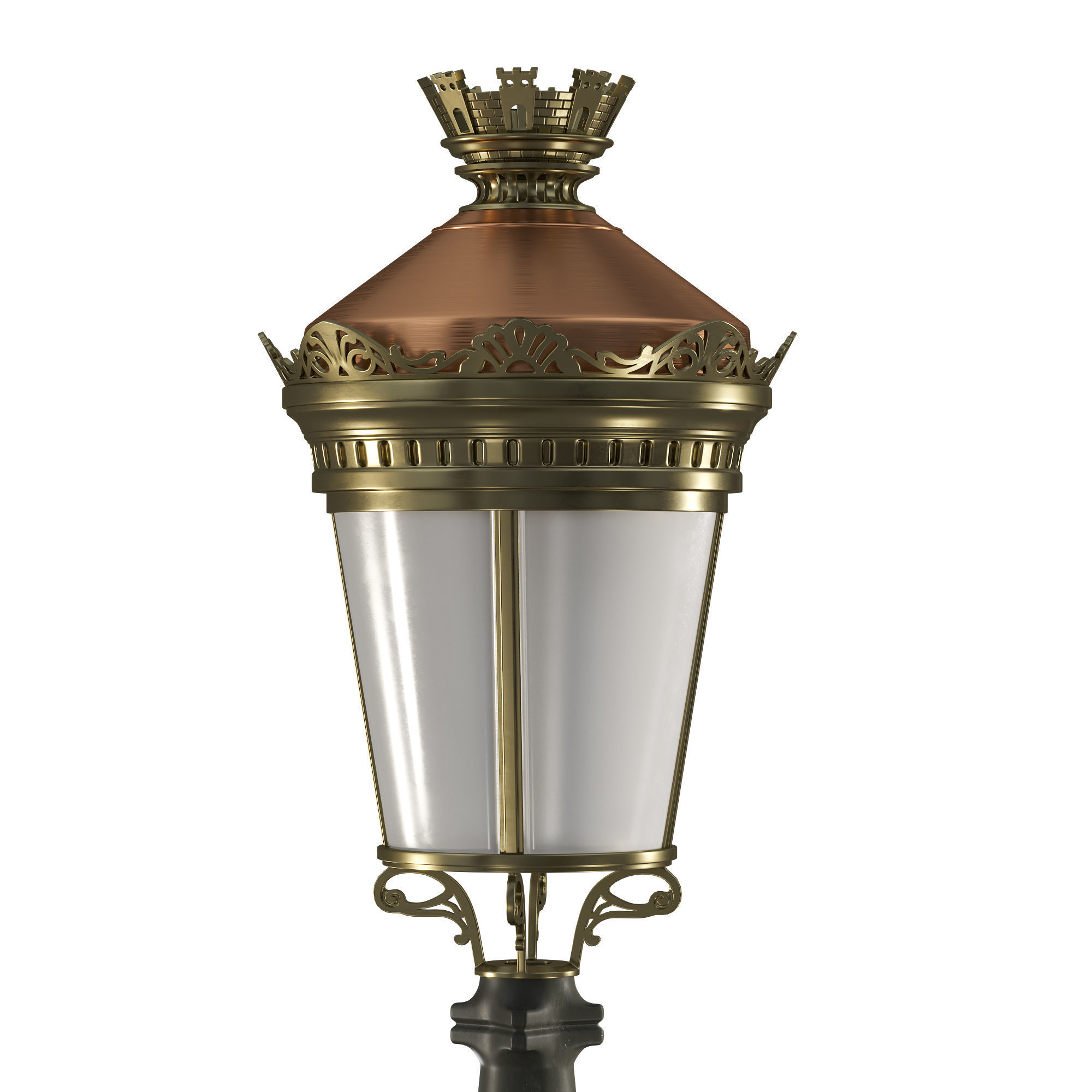 Fontes de Paris Lamppost 3D model_10