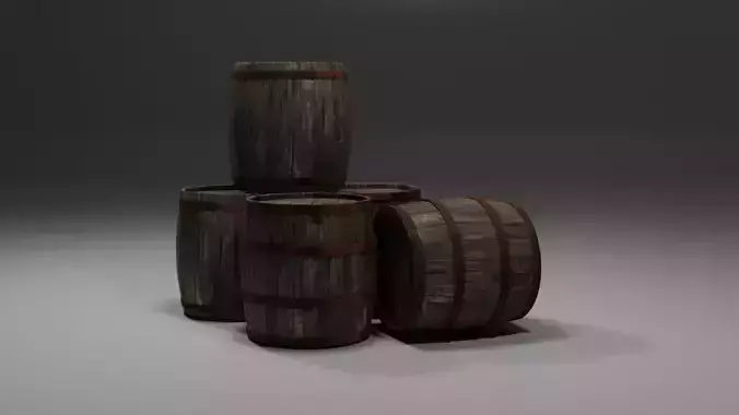 barrels set of wooden