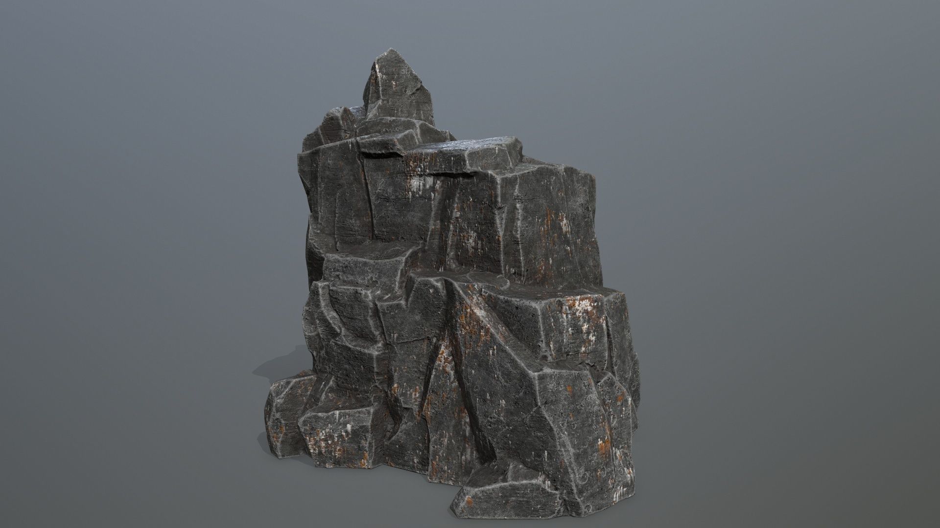 cliff rocks Low-poly 3D model_7