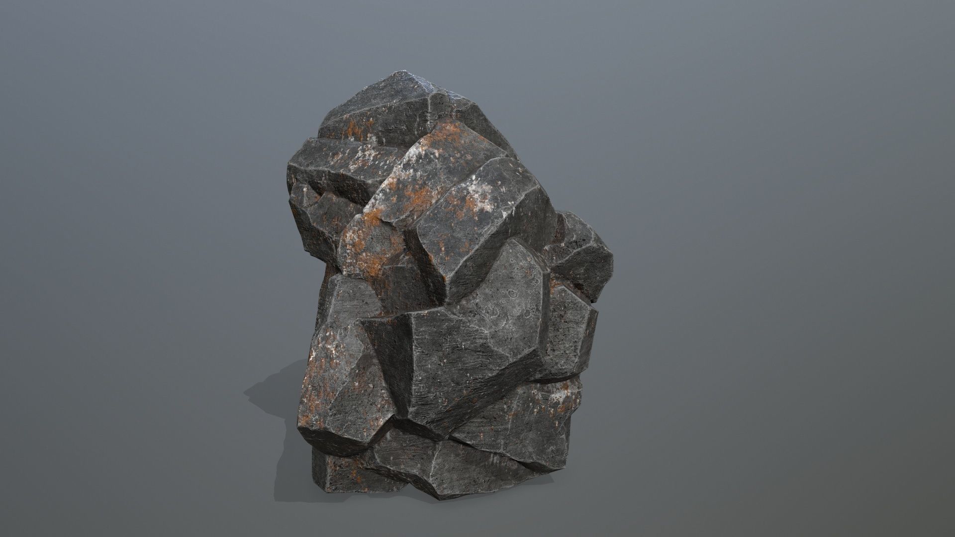 cliff rocks Low-poly 3D model_4