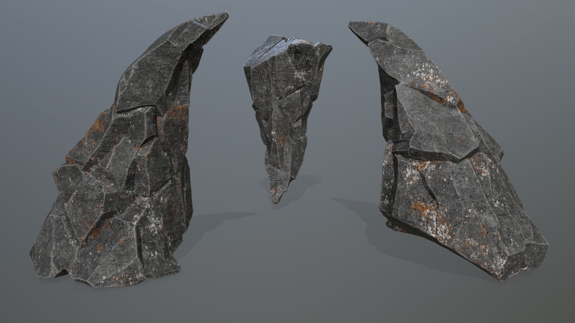 cliff rocks Low-poly 3D model_12