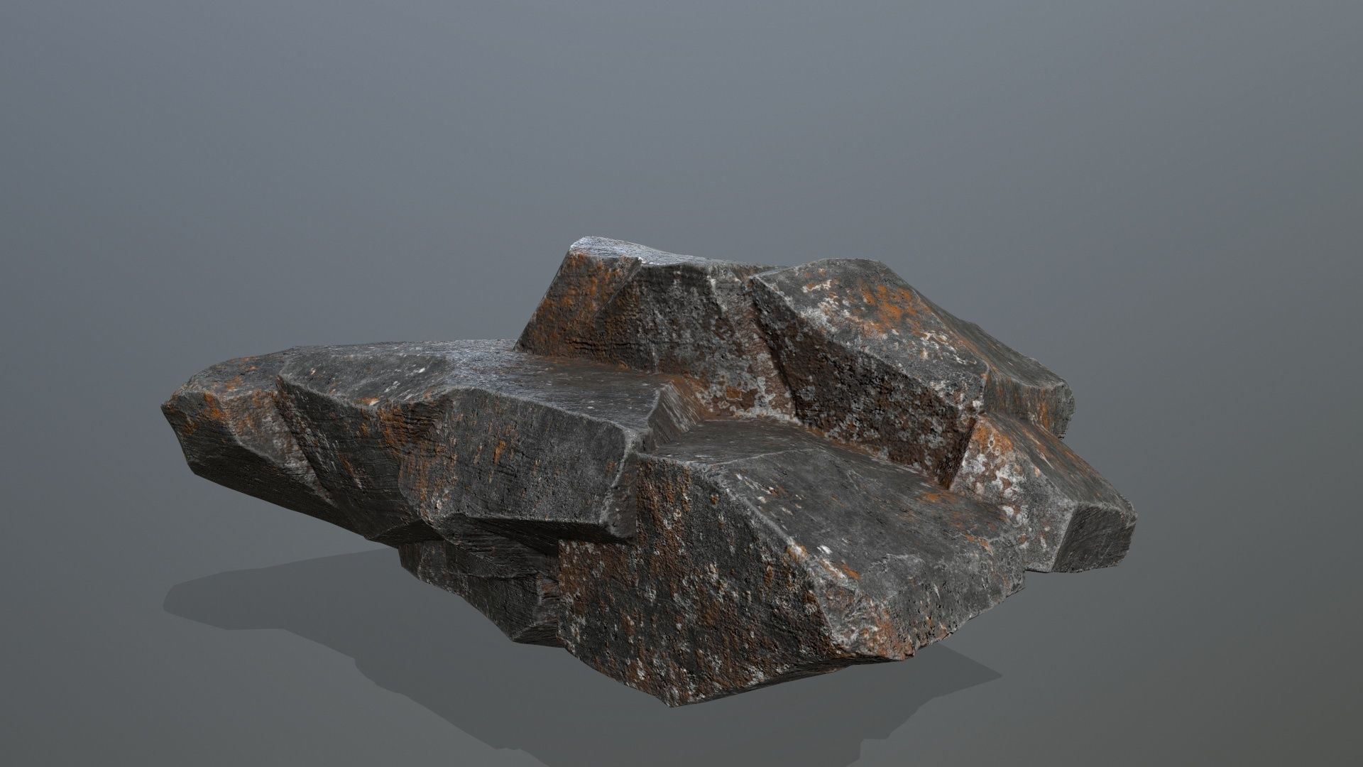 cliff rocks Low-poly 3D model_5