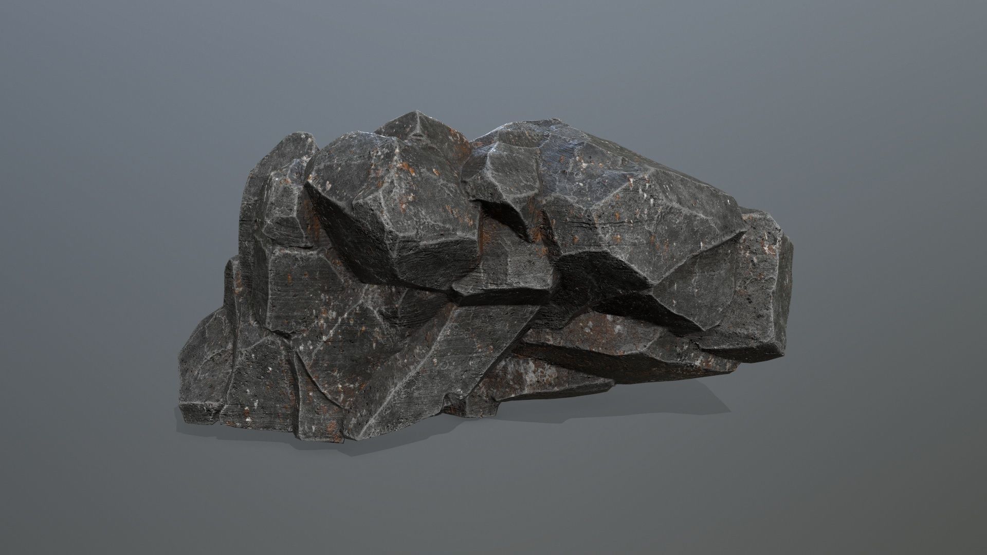 cliff rocks Low-poly 3D model_3