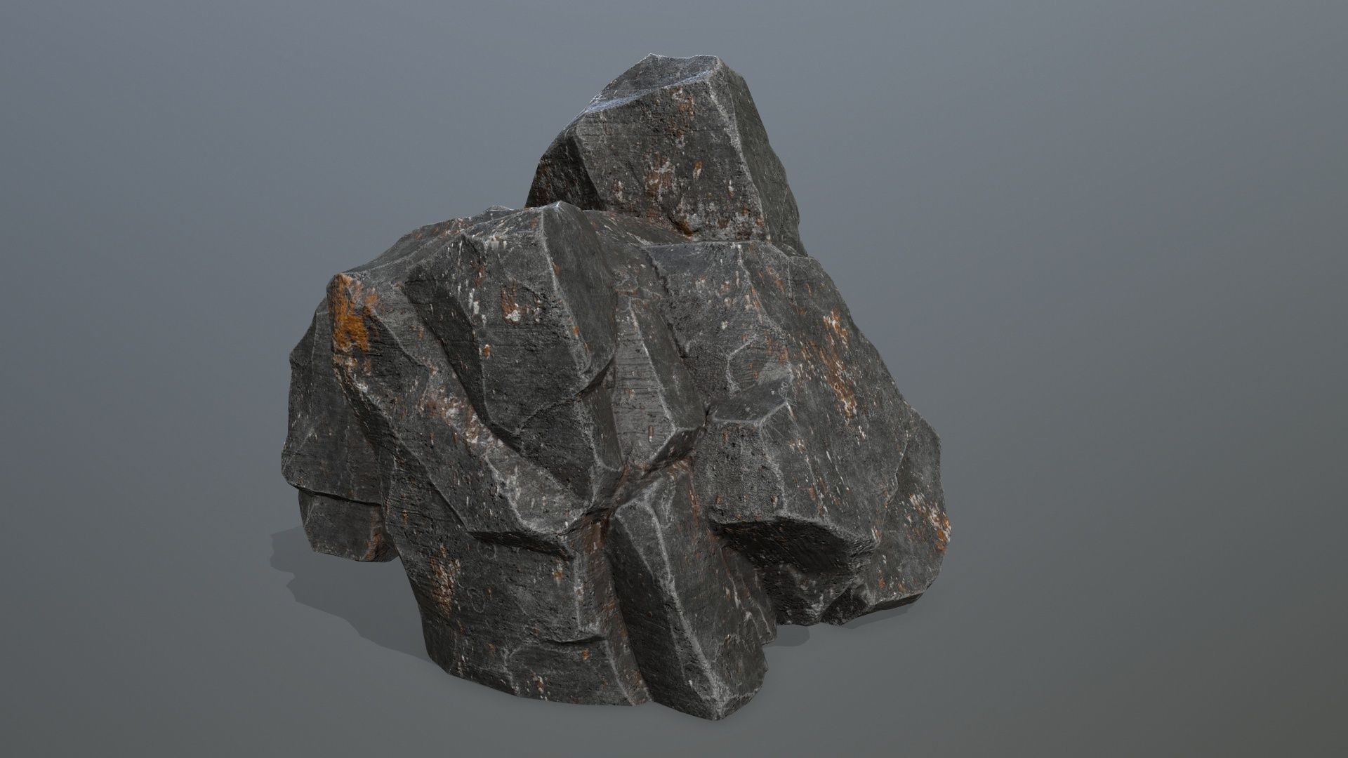 cliff rocks Low-poly 3D model_2