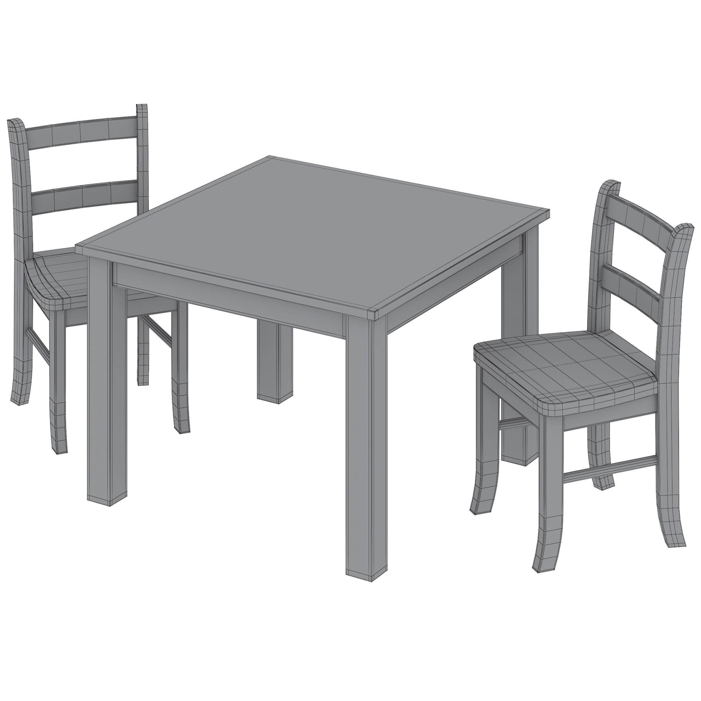 My First Chairs and Table by Pottery Barn Kids 3D model_4