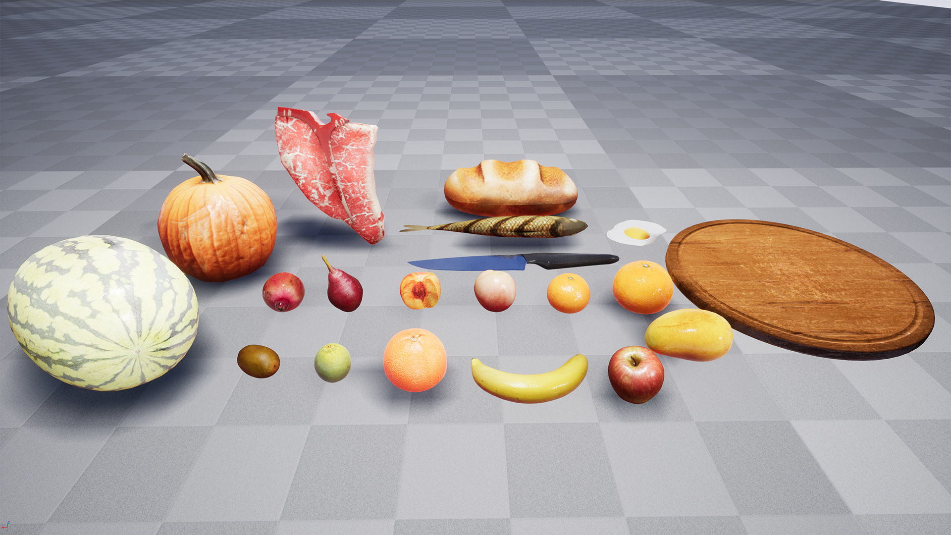 Food Props 40 Variations Low-poly 3D model_13