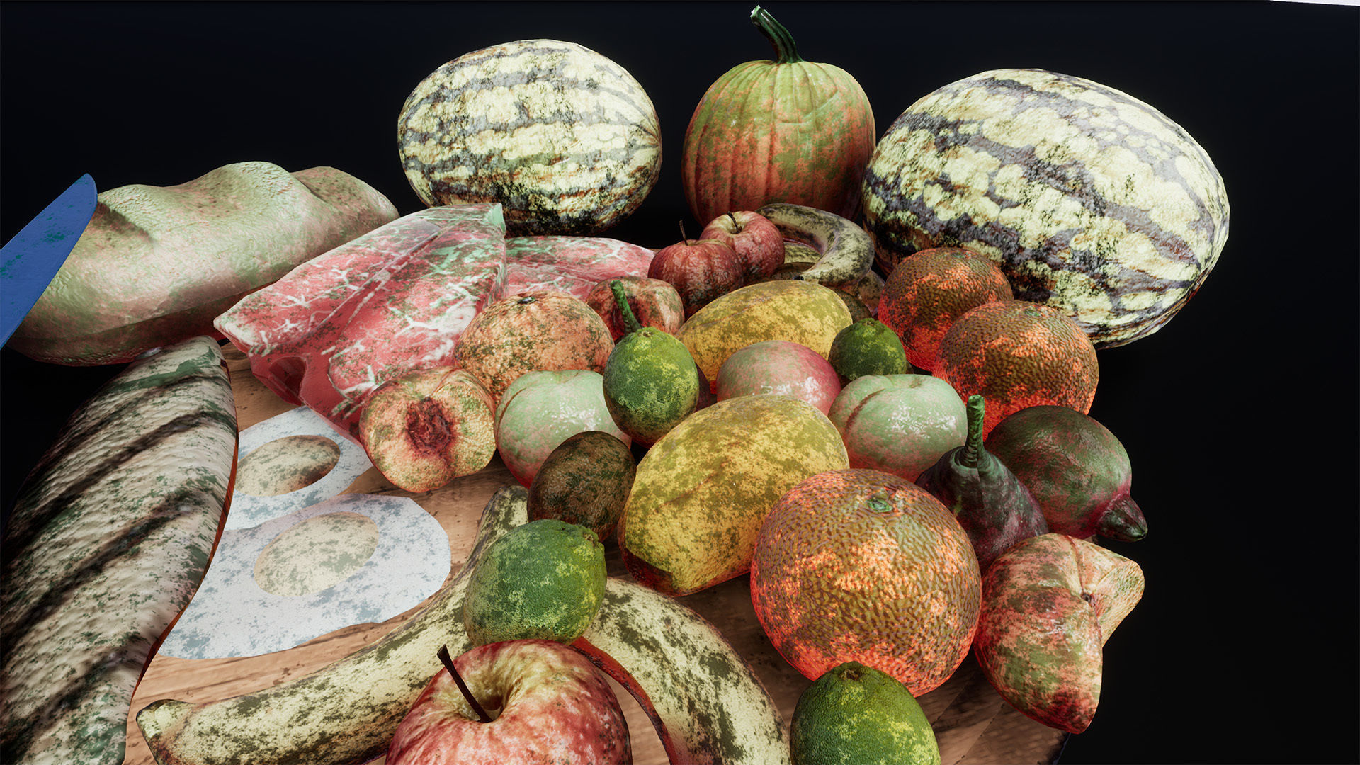 Food Props 40 Variations Low-poly 3D model_12