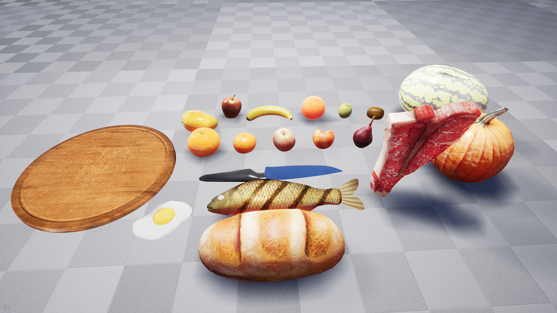 Food Props 40 Variations Low-poly 3D model_15