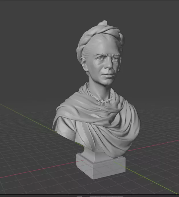 Frida Kahlo 3D print model_24