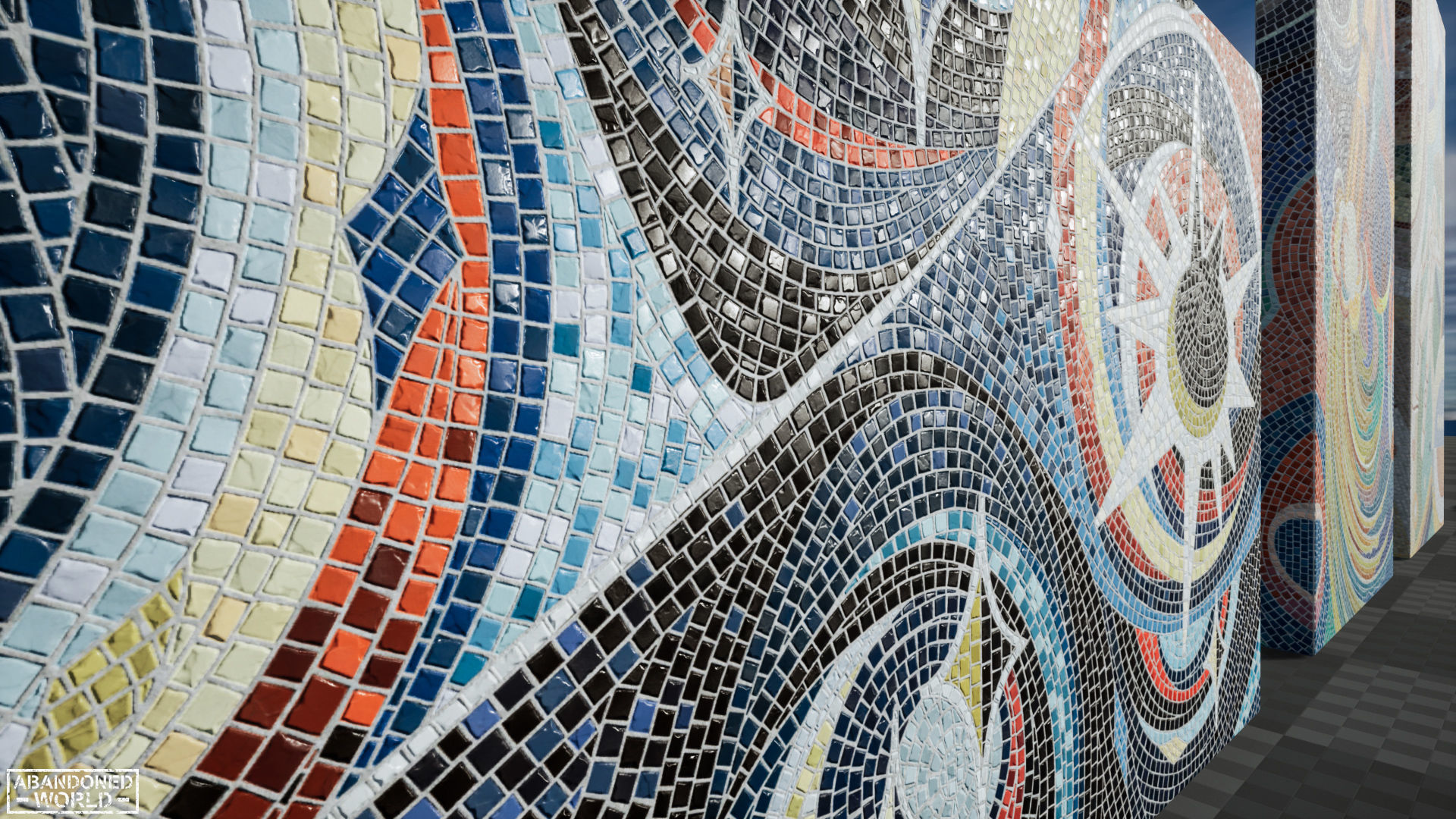 Soviet Mosaics Pack Low-poly 3D model_5