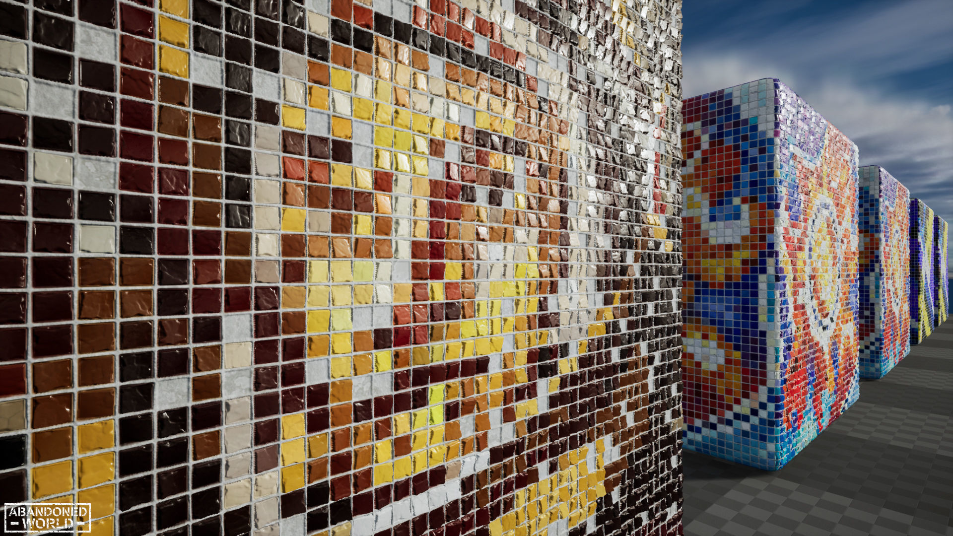 Soviet Mosaics Pack Low-poly 3D model_20