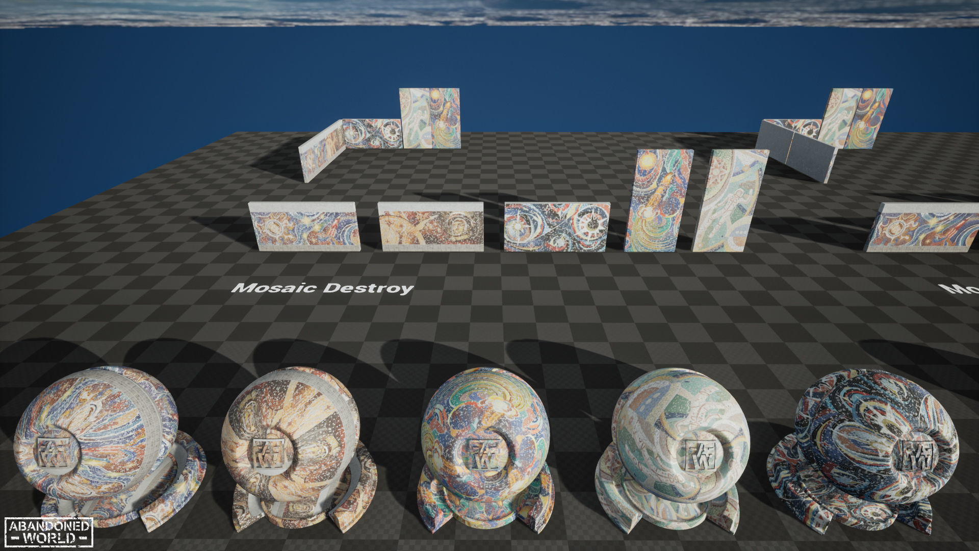 Soviet Mosaics Pack Low-poly 3D model_19