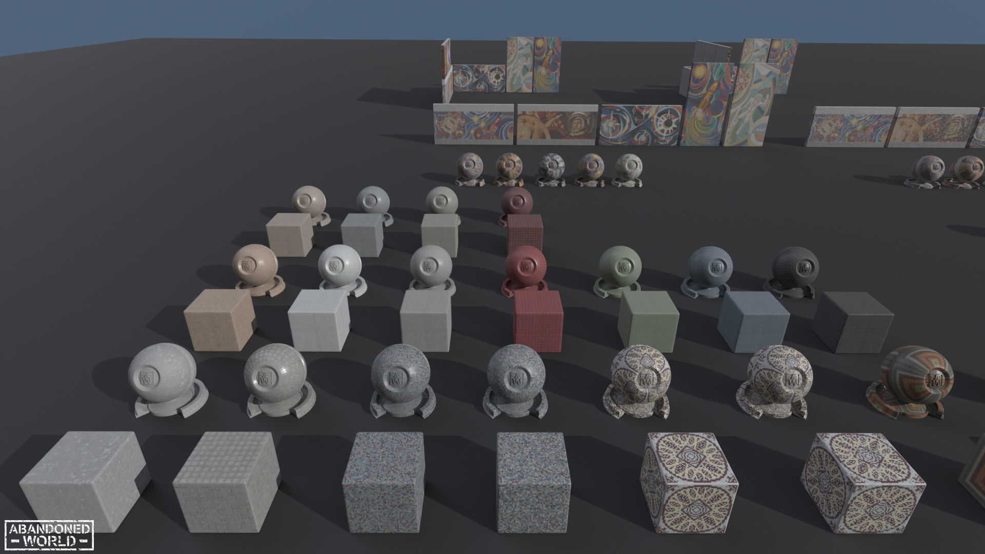 Soviet Mosaics Pack Low-poly 3D model_25