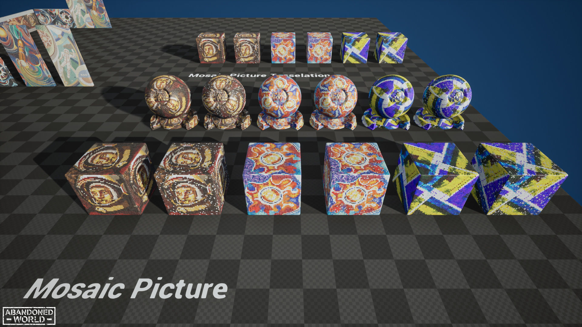 Soviet Mosaics Pack Low-poly 3D model_6