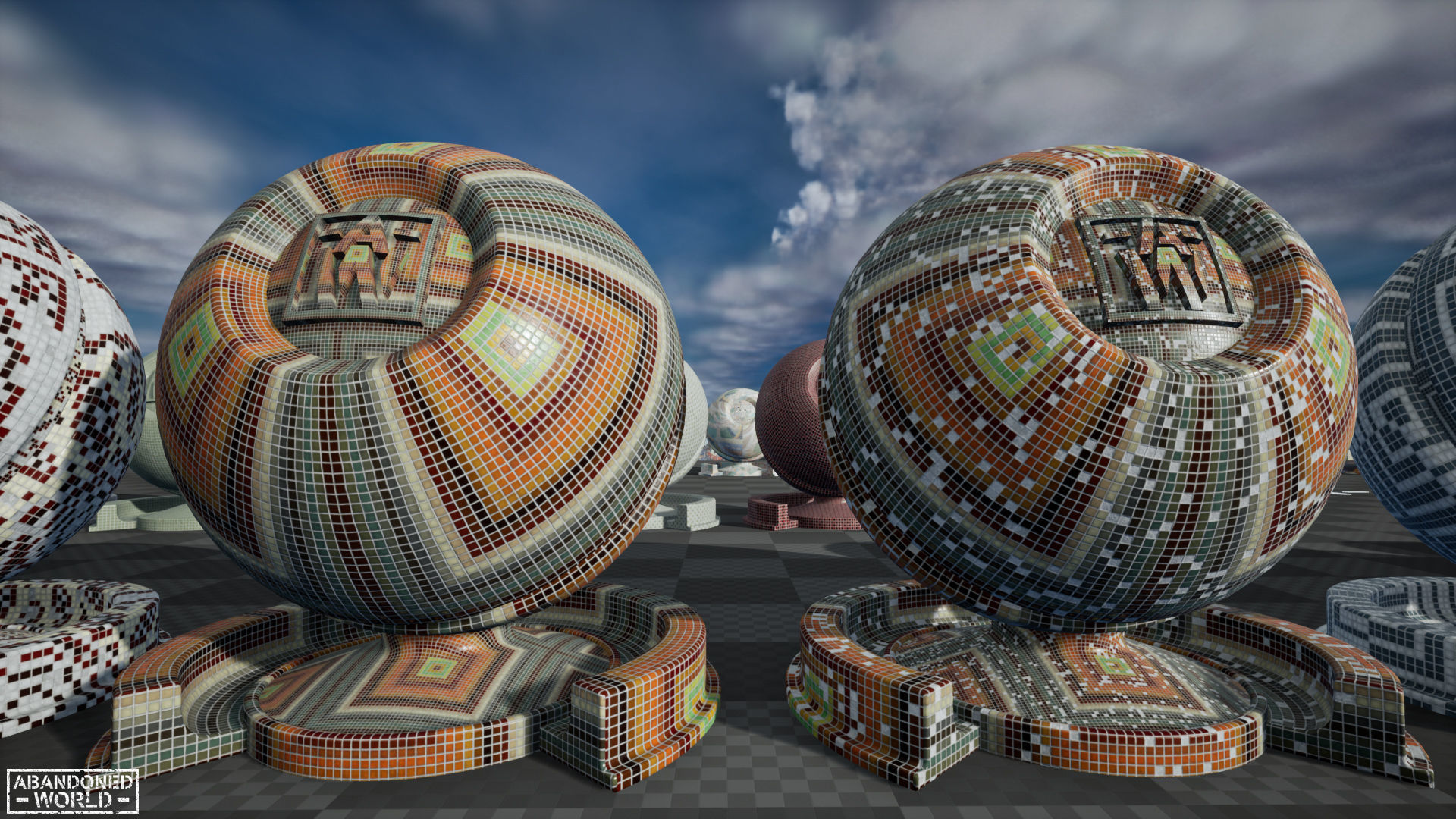 Soviet Mosaics Pack Low-poly 3D model_16