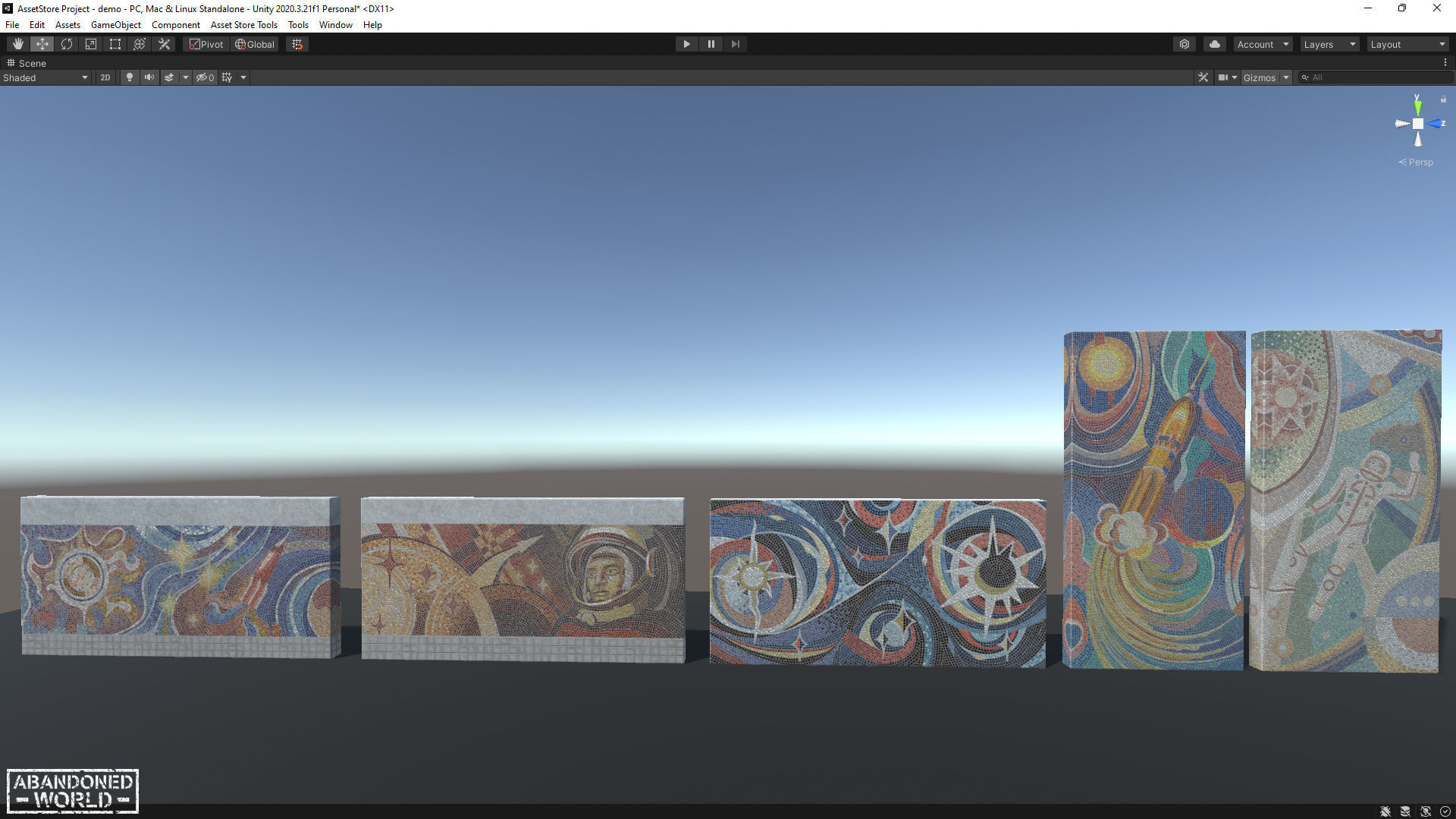 Soviet Mosaics Pack Low-poly 3D model_45