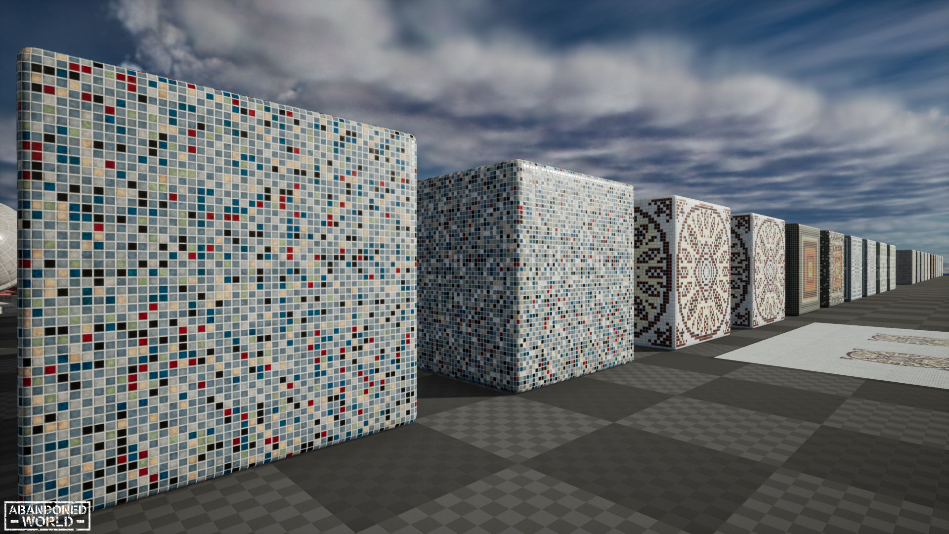 Soviet Mosaics Pack Low-poly 3D model_11