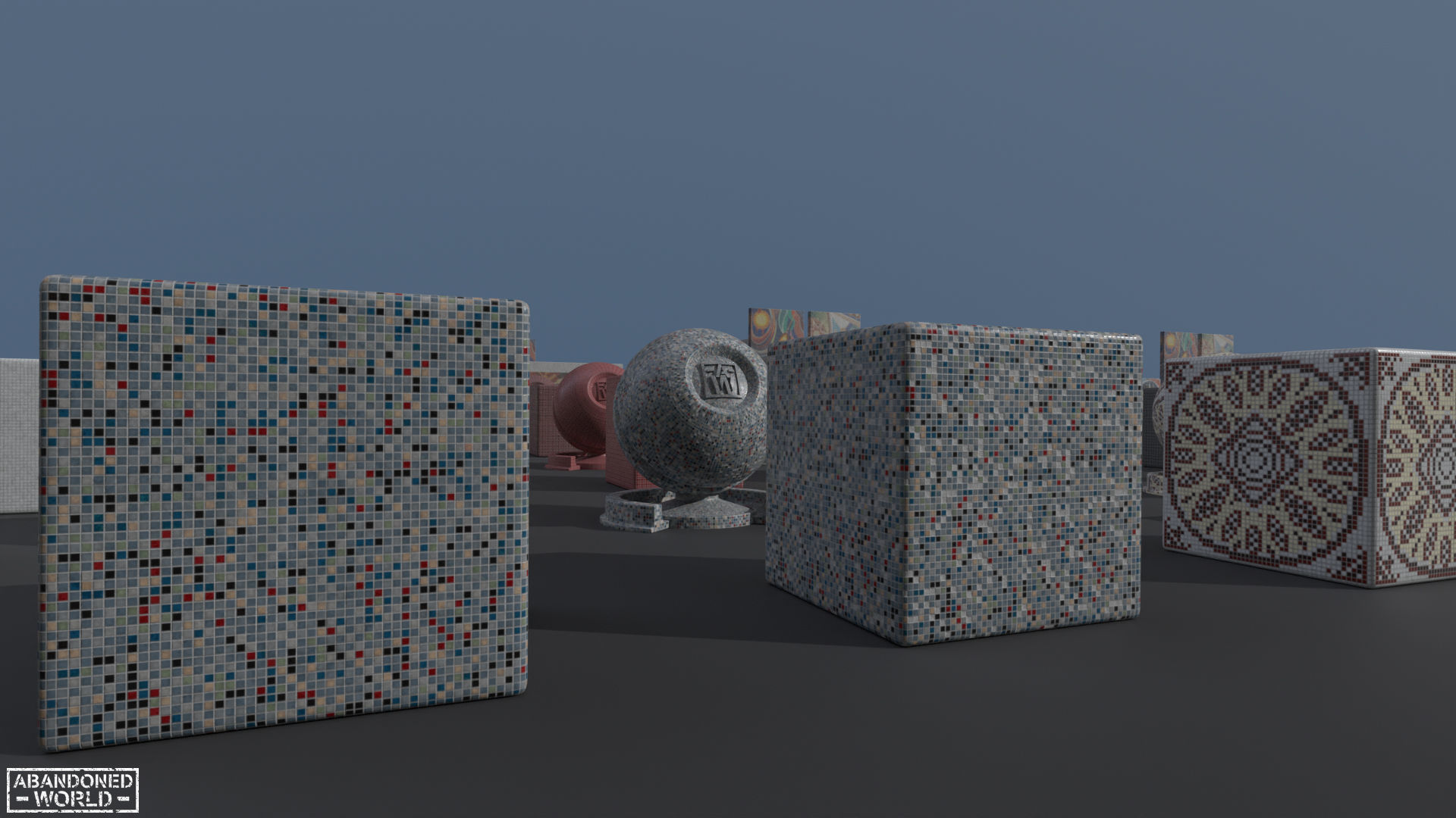 Soviet Mosaics Pack Low-poly 3D model_31