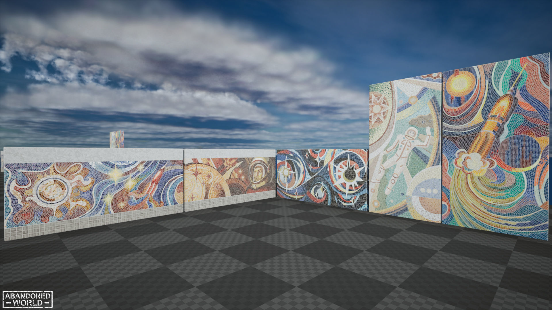 Soviet Mosaics Pack Low-poly 3D model_2