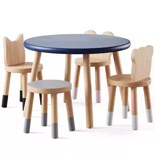 Nico Yeye Round Kids Table and Chairs by Pottery Barn