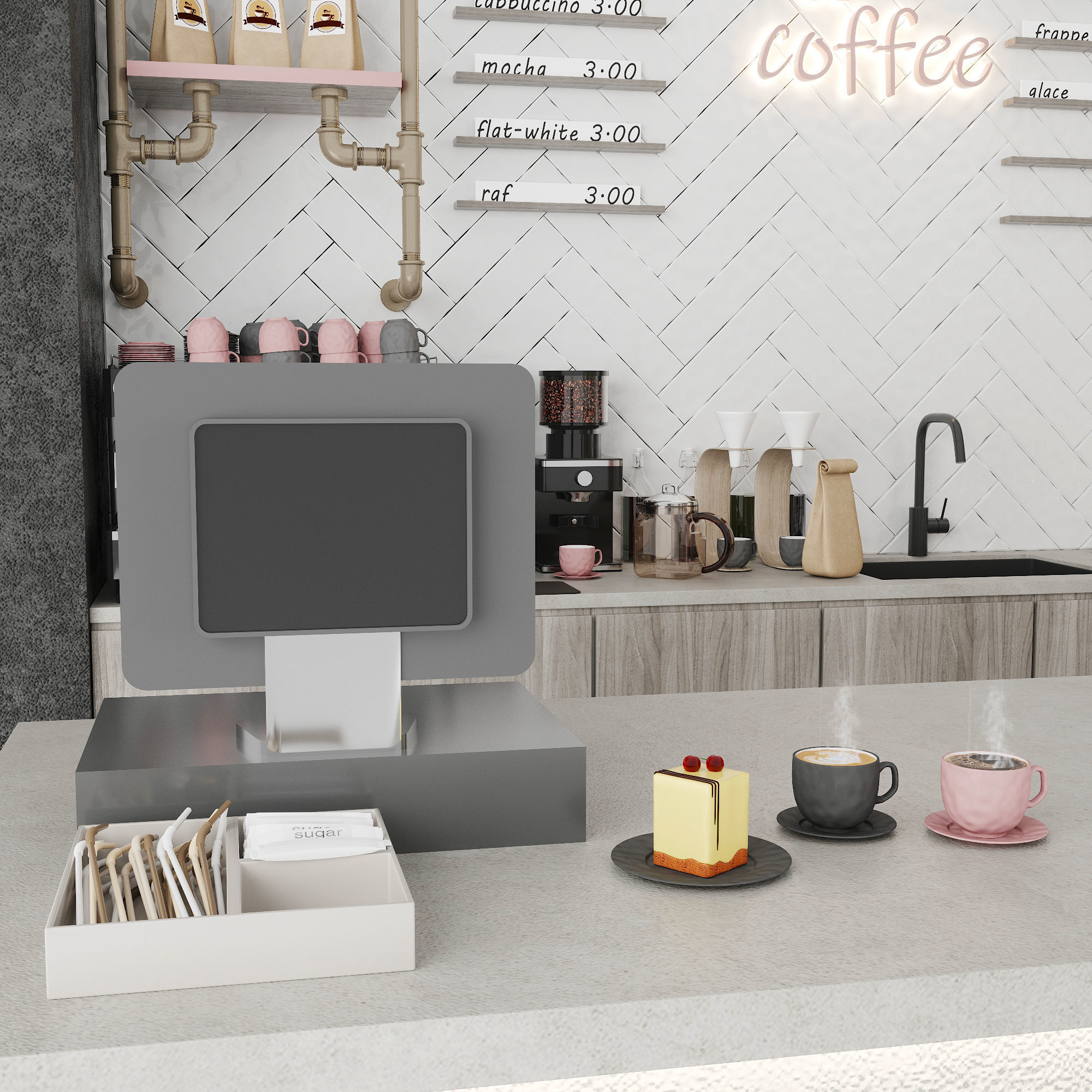 Coffee house 3D model_8