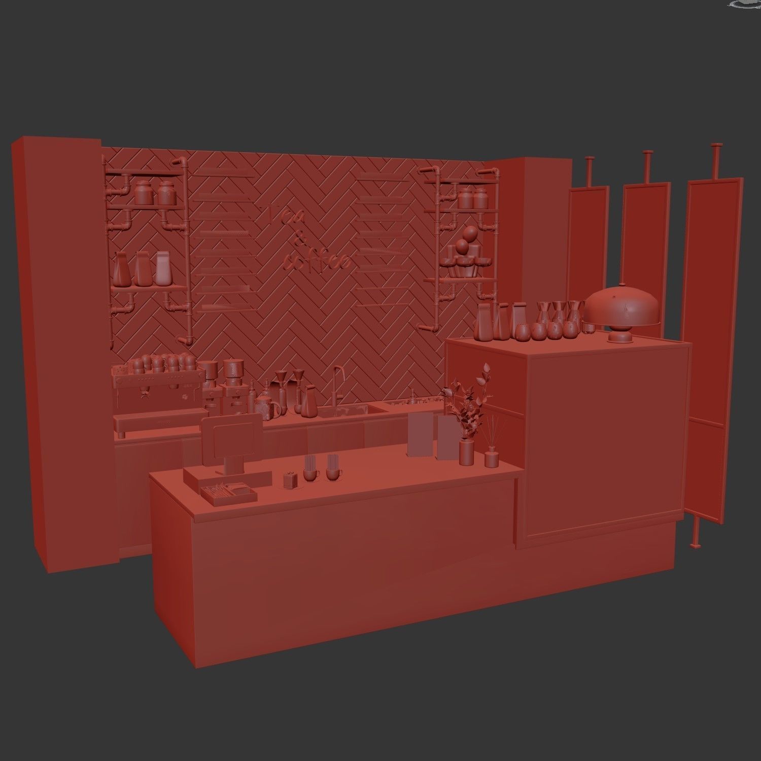 Coffee house 3D model_3