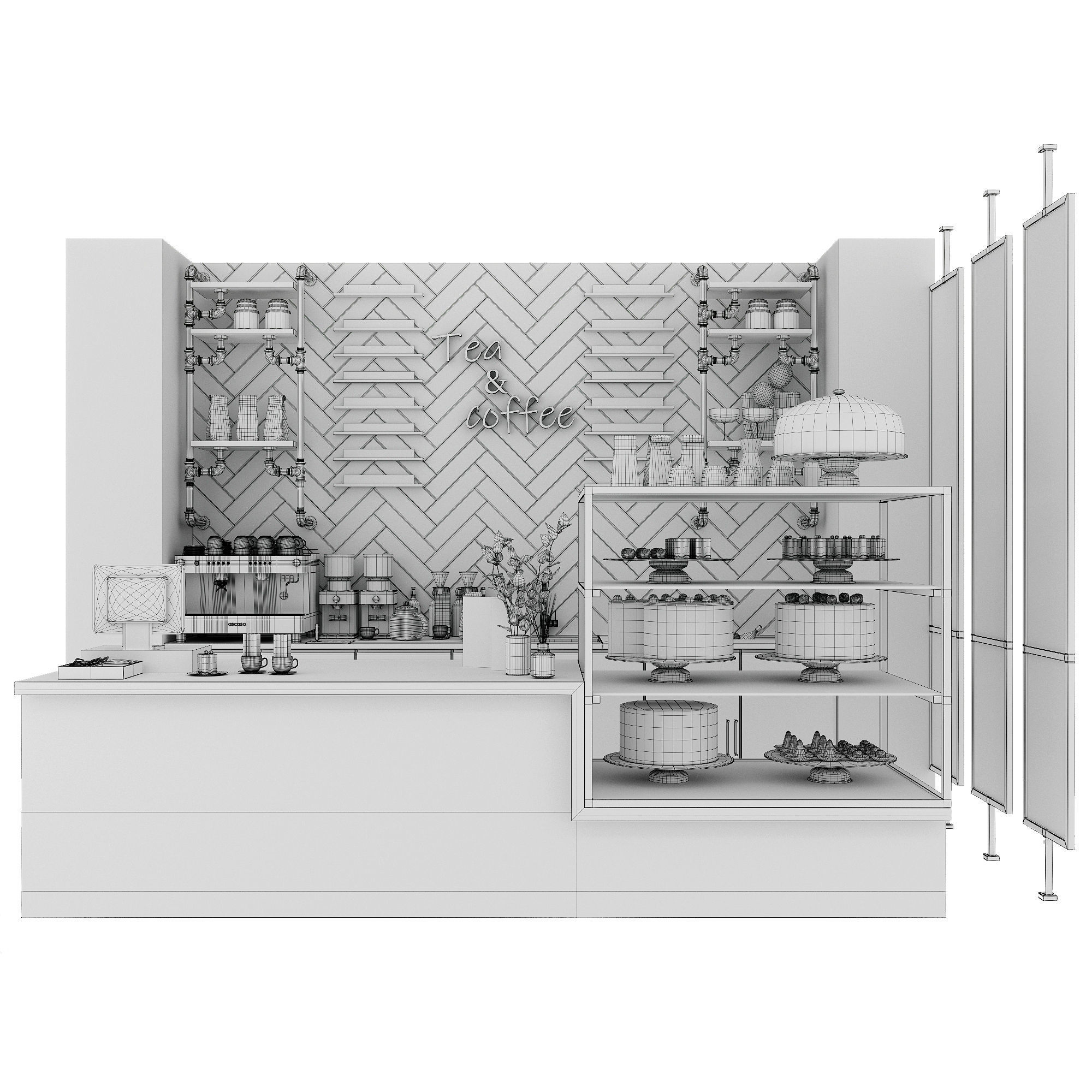 Coffee house 3D model_2