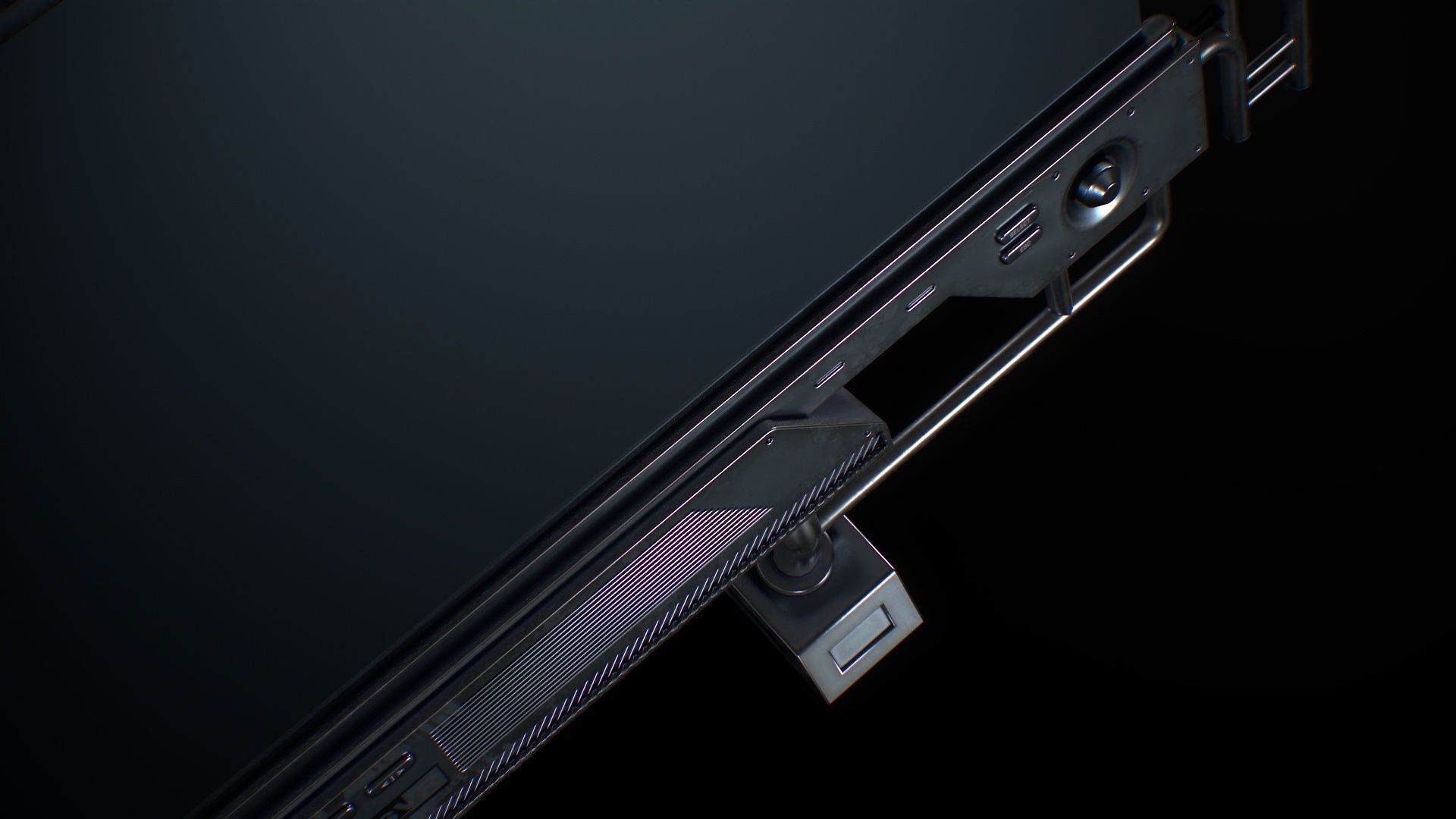 Sci-Fi Screen Display Monitor Low-poly 3D model_17