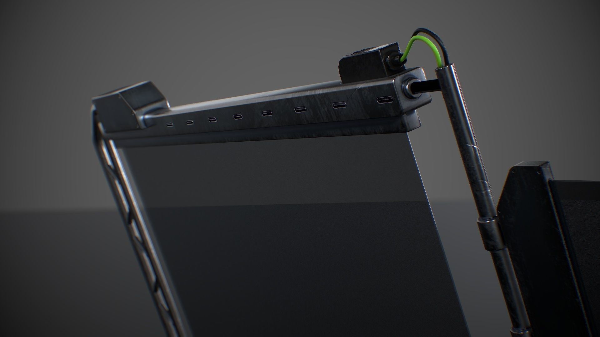 Sci-Fi Screen Display Monitor Low-poly 3D model_20