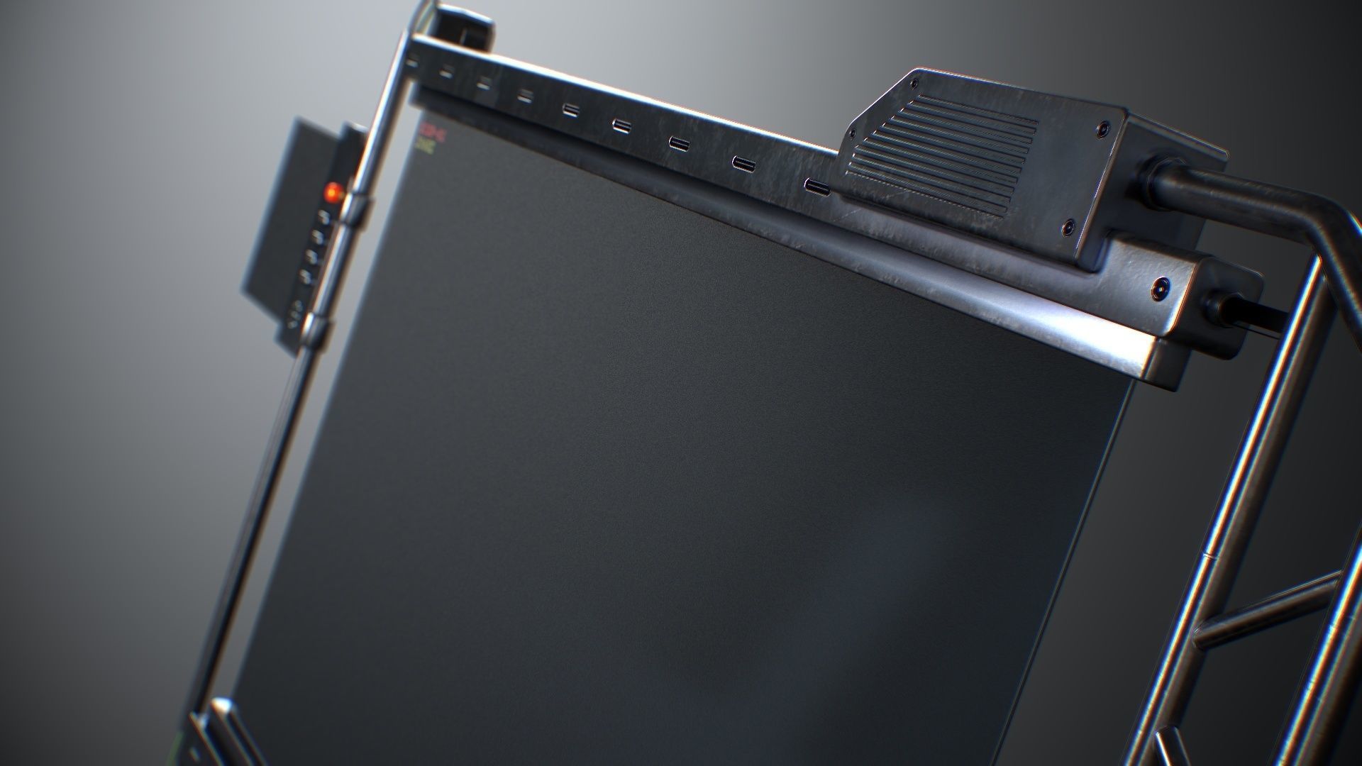 Sci-Fi Screen Display Monitor Low-poly 3D model_18