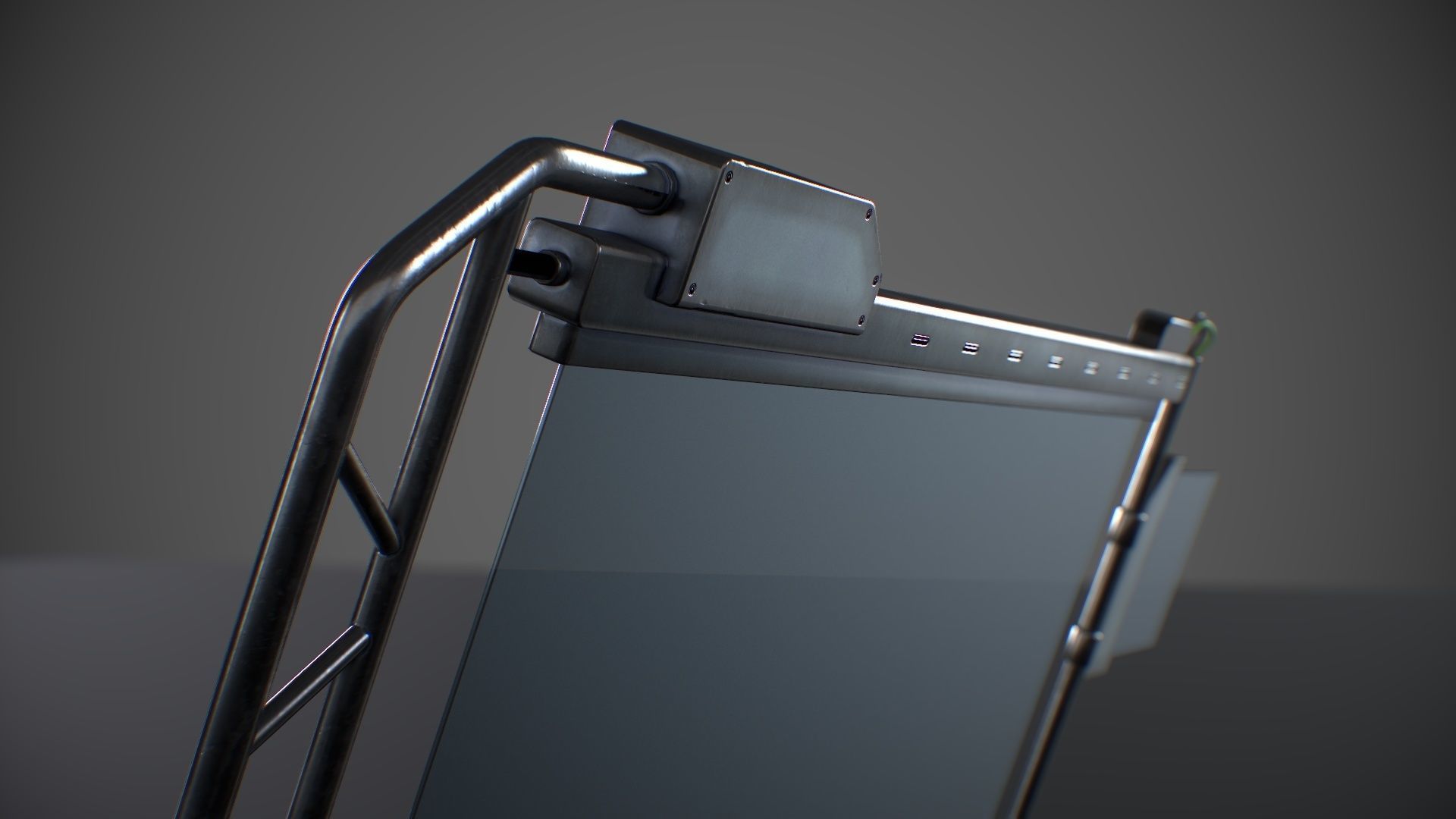 Sci-Fi Screen Display Monitor Low-poly 3D model_19