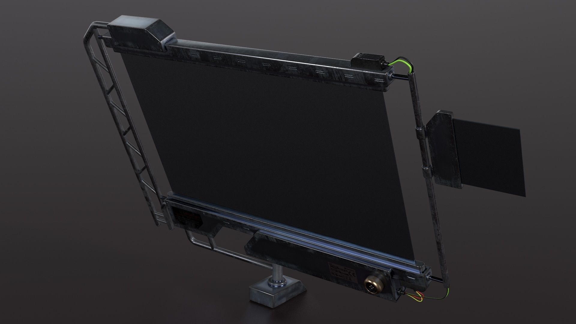 Sci-Fi Screen Display Monitor Low-poly 3D model_21