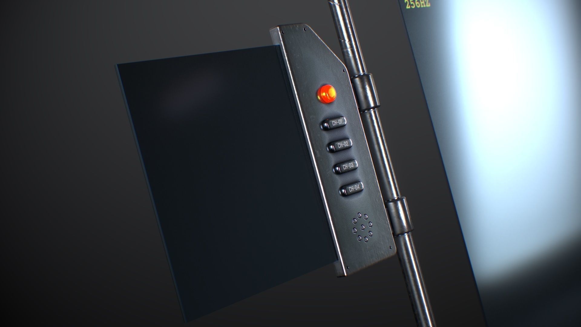 Sci-Fi Screen Display Monitor Low-poly 3D model_6