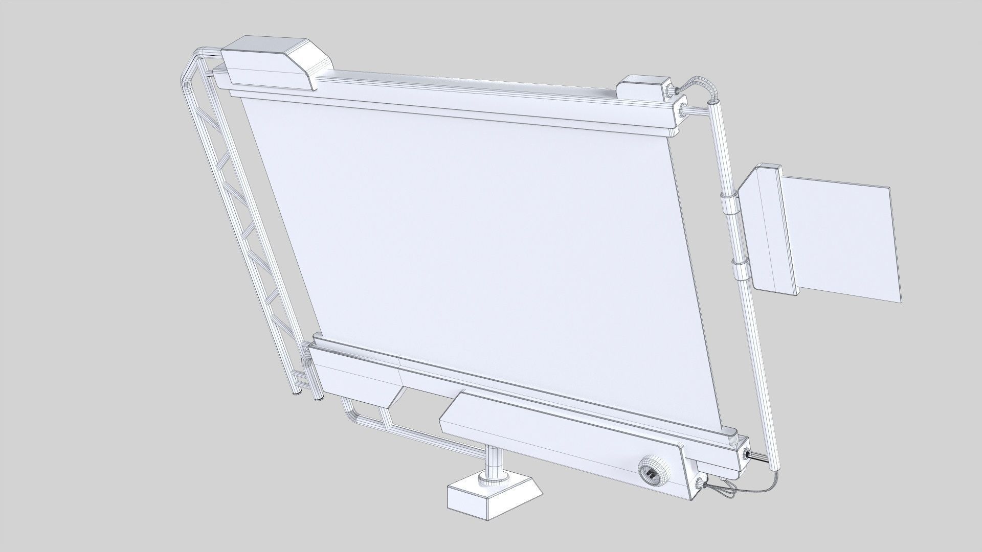 Sci-Fi Screen Display Monitor Low-poly 3D model_24