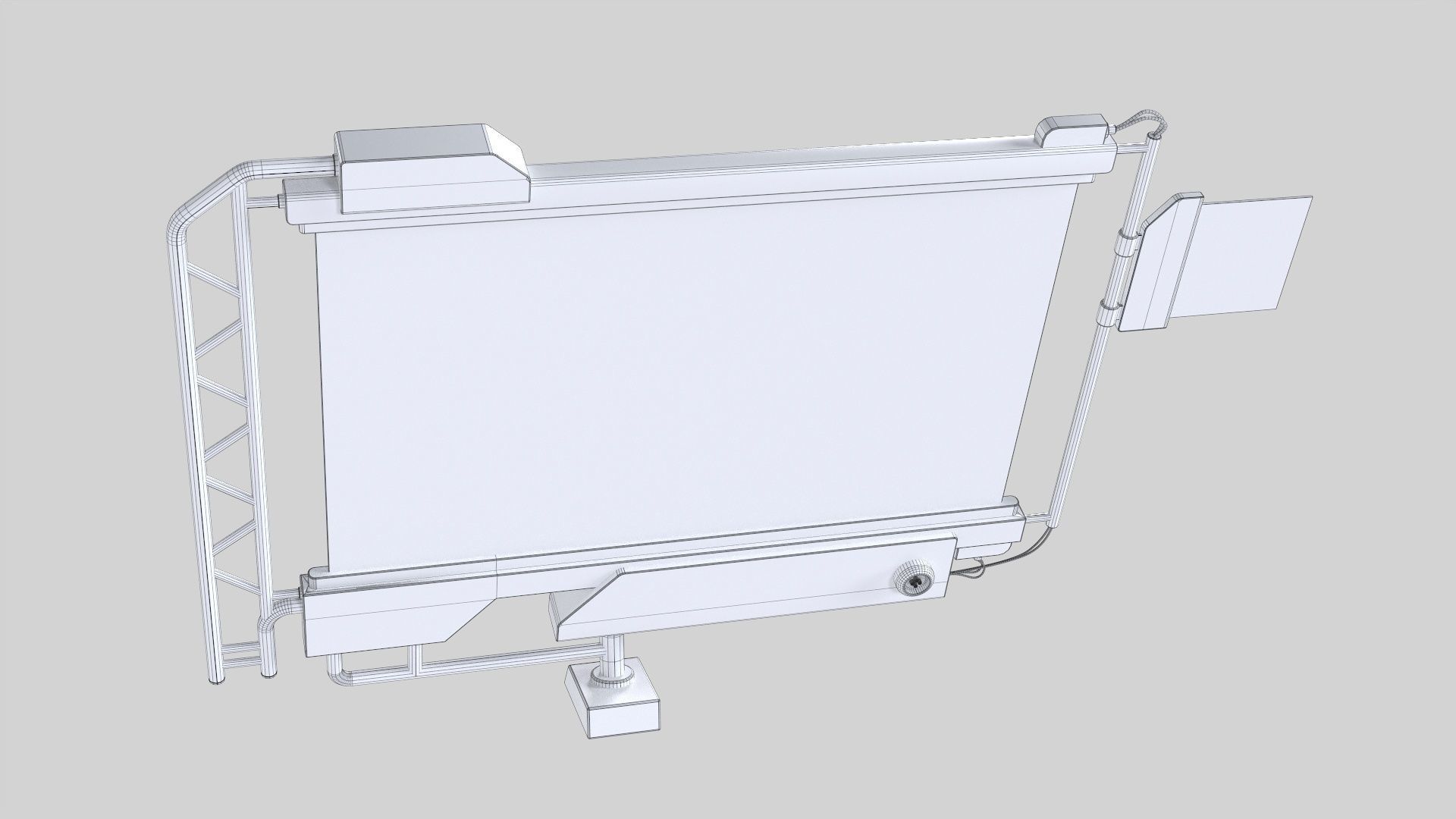 Sci-Fi Screen Display Monitor Low-poly 3D model_25