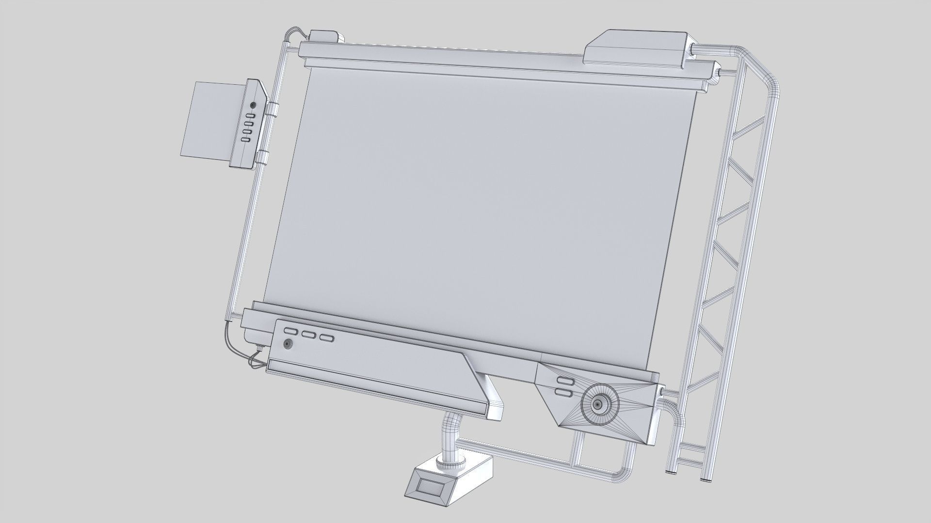 Sci-Fi Screen Display Monitor Low-poly 3D model_22