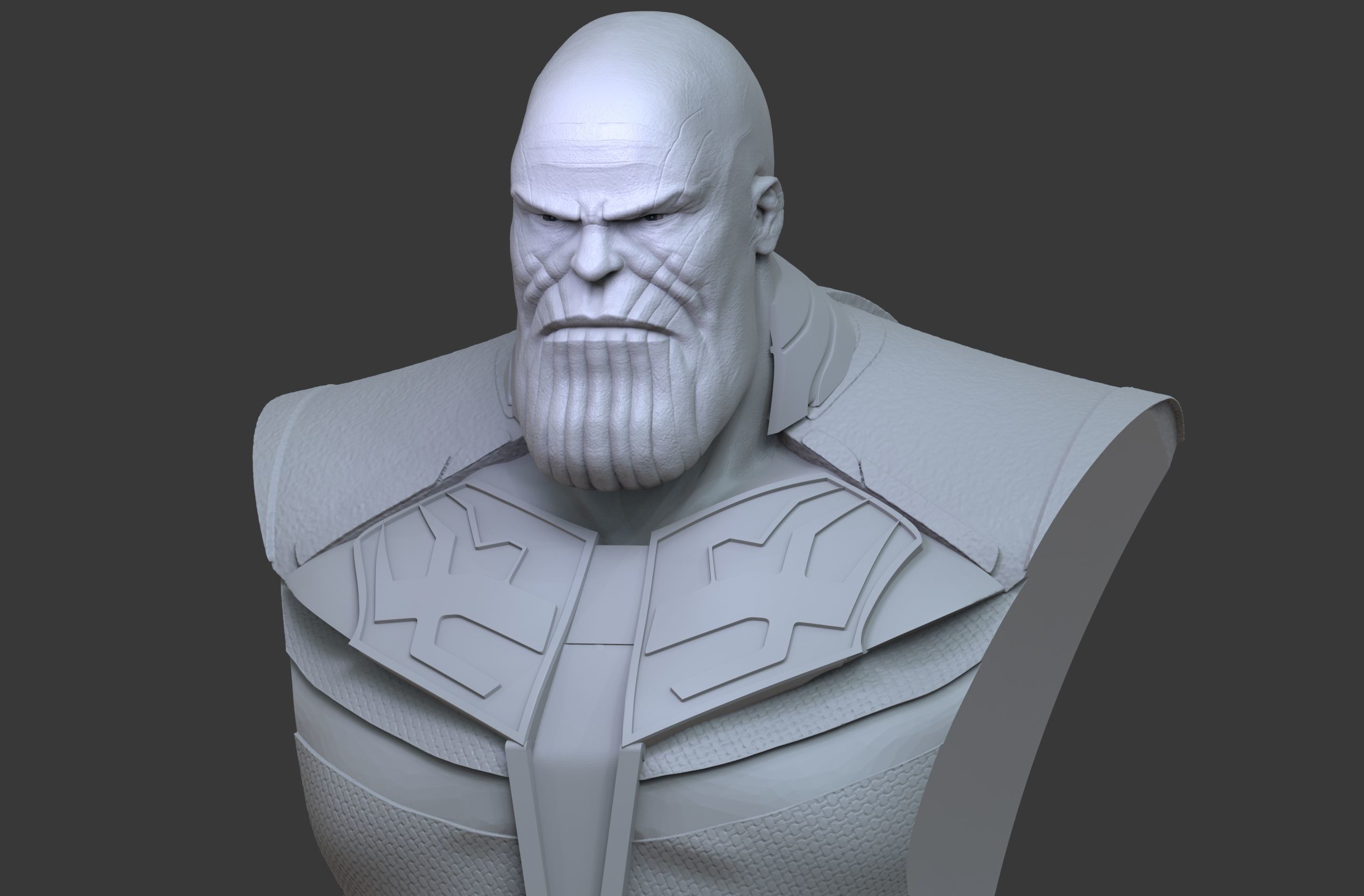 Thanos bust of character gold 3D print model_14